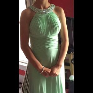 Mint green prom dress